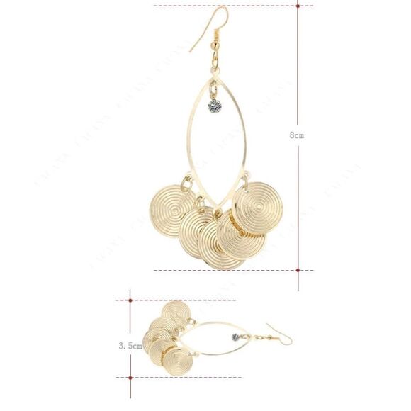 Boho Disc Earrings - Picture 5 of 8